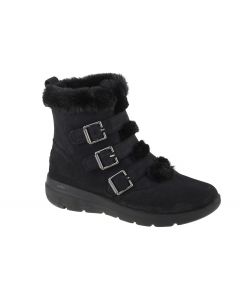 Skechers Glacial Ultra - Buckle Up 144154-BBK damskie buty zimowe, Czarne 001