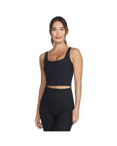 Skechers Go Flex Rib Longline Bra BR1-BLK damskie biustonosze sportowe, Czarne 001