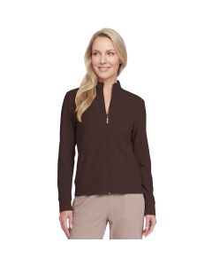 Skechers Go Luxe Rib Hoodie JA293-BRCT damskie bluzy, Brązowe 001