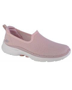 Skechers Go Walk 6 - Clear Virtue 124505-MVE damskie buty sneakers, Różowe 001