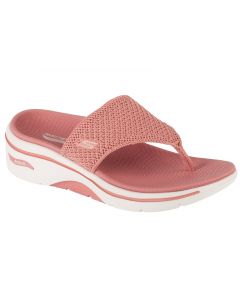 Skechers Go Walk Arch Fit 2.0 Sandal - Carrie 140861-ROS damskie japonki, Różowe 001