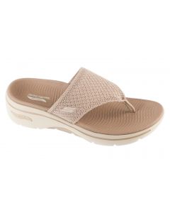 Skechers Go Walk Arch Fit 2.0 Sandal - Carrie 140861-TPE damskie japonki, Beżowe 001