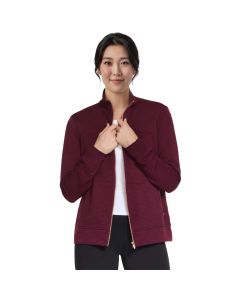 Skechers Go Walk Everywhere Full Zip Hoodless W3JA261-BUPK damskie bluzy, Bordowe 001