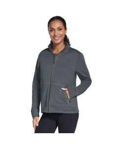 Skechers Go Walk Everywhere Full Zip Hoodless W3JA261-GNBK damskie bluzy, Zielone 001