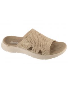 Skechers Go Walk Flex Sandal - Elation 141425-NAT damskie klapki, Beżowe 001