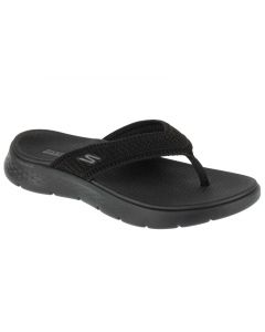 Skechers Go Walk Flex Sandal - Holly 141459-BBK damskie japonki, Czarne 001