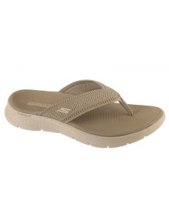 Skechers Go Walk Flex Sandal - Holly 141459-TPE damskie japonki, Beżowe 001