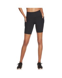 Skechers Go Walk High Waisted Walk Short W2SH40-BLK damskie spodenki, Czarne 001