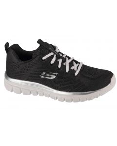 Skechers Graceful - Get Connected 12615-BKW damskie buty sneakers, Czarne 001