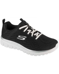 Skechers Graceful - Get Connected 12615W-BKW damskie buty sneakers, Czarne 001
