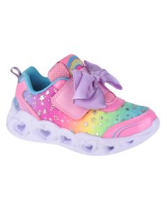 Skechers Heart Lights-All About Bows 302655N-PKMT dla dziewczynki buty sneakers, Różowe 001