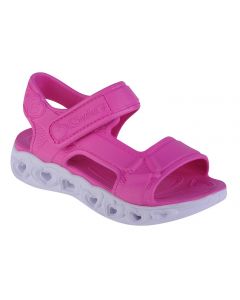 Skechers Heart Lights Sandal - Always Flashy 308045L-PNK dla dziewczynki sandały, Różowe 001