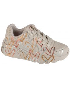 Skechers JGoldCrown: Uno Lite - Metallic 314067L-NTMT dla dziewczynki buty sneakers, Białe 001