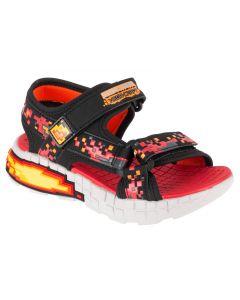 Skechers Mega-Splash 4K 402161L-BKRD dla chłopca sandały, Czarne 001