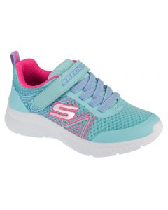 Skechers Microspec Plus - Swirl Sweet 303535L-AQPK dla dziewczynki buty sneakers, Niebieskie 001