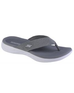 Skechers On The Go 600 Sunny 140037-GRY damskie japonki, Szare 001