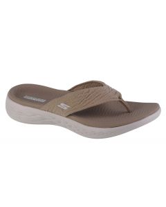 Skechers On The Go 600 Sunny 140037-TPE damskie japonki, Brązowe 001