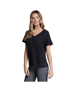 Skechers Pima V-Neck Tee TP130-BLK damskie t-shirty, Czarne 001