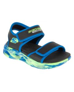 Skechers S-Lights: Sola Glow Sandal - Fusion Brights 407032L-BKBL dla chłopca sandały, Czarne 001