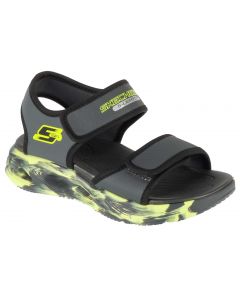 Skechers S-Lights: Sola Glow Sandal - Fusion Brights 407032L-CCBK dla chłopca sandały, Szare 001