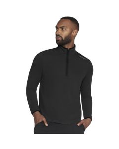 Skechers Skech-Knits Burst 1/4 Zip LT130-BLK męskie bluzy, Czarne 001