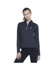 Skechers Skech-Knits Ultra Go 1/4 Zip LT4-BKCC damskie bluzy, Czarne 001