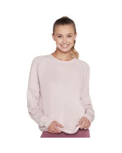 Skechers Skechluxe Restful Crew LT181-LPK damskie longsleevy, Różowe 001
