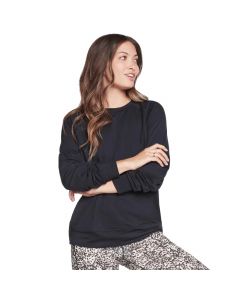 Skechers Skechluxe Restful Crew WLT181-BLK damskie longsleevy, Czarne 001