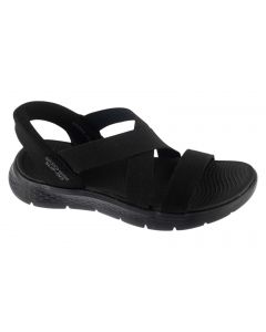 Skechers Slip-Ins: Go Walk Flex Sandal - Glimmer Up 141489-BBK damskie sandały, Czarne 001