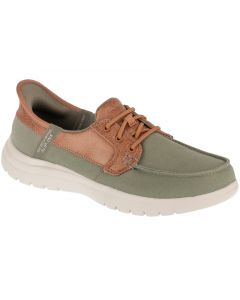 Skechers Slip-Ins: On-The-Go Flex - Palmilla 136536-OLV damskie półbuty, Zielone 001