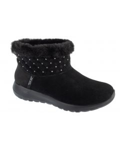 Skechers Slip-Ins: On-The-Go Joy - Cozy Shimmer 144816-BBK damskie buty zimowe, Czarne 001