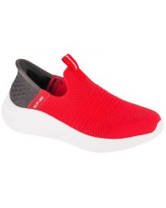 Skechers Slip-Ins Ultra Flex 3.0 - Smooth Step 403844L-RDBK dla dziewczynki buty sneakers, Czerwone 001