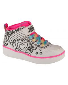 Skechers Sport Court 92 - Color Me Kicks 302213L-WMLT dla dziewczynki buty sneakers, Białe 001