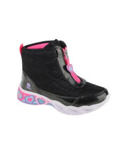 Skechers Sweetheart Lights - Heart Hugger 302666L-BKMT dla dziewczynki buty zimowe, Czarne 001