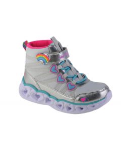 Skechers Sweetheart Lights - Sweet Styling 302668L-SMLT dla dziewczynki buty zimowe, Srebrne 001