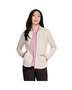 Skechers The Hoodless Hoodie GoWalk Shine Jacket JA78-NTTN damskie bluzy, Beżowe 001