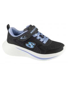 Skechers Wave 92 303557L-BLK dla dziewczynki buty sneakers, Czarne 001