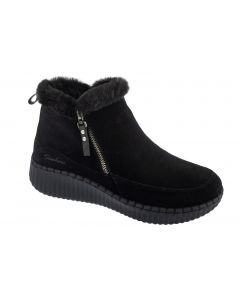 Skechers Wilshire Blvd - Fresh Zip 168108-BBK damskie buty zimowe, Czarne 001