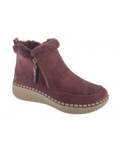 Skechers Wilshire Blvd - Fresh Zip 168108-WINE damskie buty zimowe, Bordowe 001