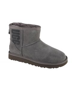 UGG Classic Mini UGG Rubber Logo 1108231-GREY damskie buty zimowe, Szare 001