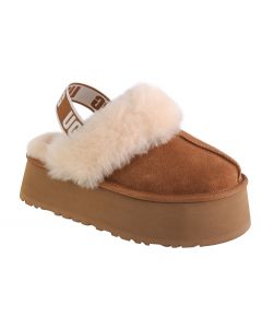 UGG Funkette 1113474-CHE damskie kapcie, Brązowe 001