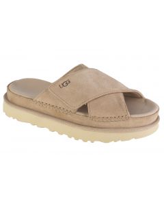 UGG Goldenstar Cross Slide 1137910-DRI damskie klapki, Beżowe 001