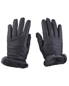 UGG Leather Sheepskin Vent Glove 21626-MTL damskie rękawiczki, Szare 001