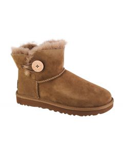 UGG Mini Bailey Button II 1016422-HCK damskie buty zimowe, Brązowe 001