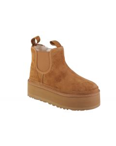 UGG Neumel Platform Chelsea 1134526-CHE damskie kapcie, Brązowe 001