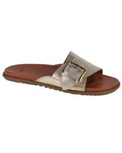 UGG Solivan Buckle Slide 1125005-PGMT damskie klapki, Złote 001