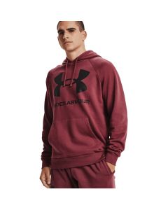 Under Armour Rival Fleece Big Logo Hoodie 1357093-689 męskie bluzy, Bordowe 001