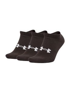 unisex Under Armour Core No Show 3Pk Socks 1363241-001 001