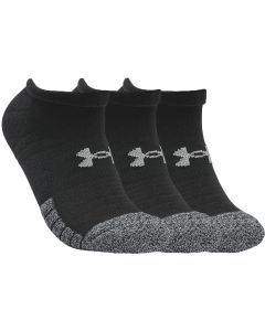 unisex Under Armour HeatGear No Show Socks 3-Pack 1346755-001 001