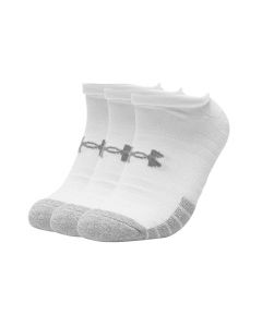 unisex Under Armour HeatGear No Show Socks 3-Pack 1346755-100 001